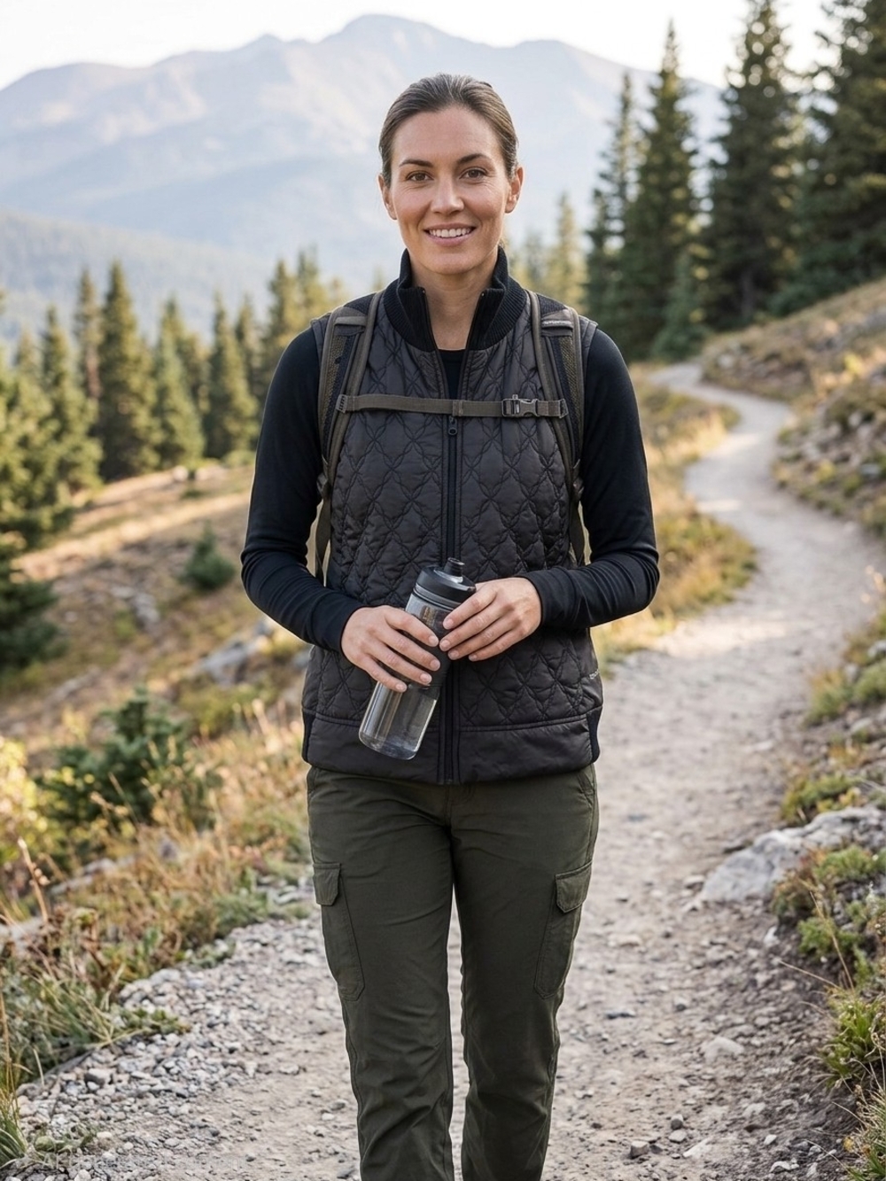 ExOfficio Black Thermore TMK Insulated Quilted Lightweight Vest Women's Medium